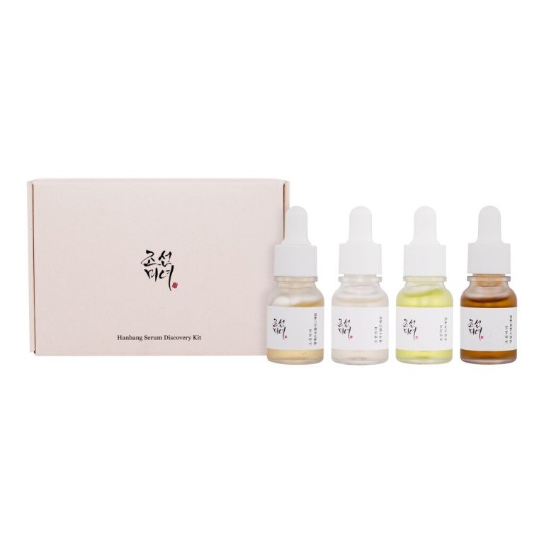 Beauty Of Joseon Hanbang Serum Discovery Kit 10Ml Ginseng Snail Mucin Revive Serum 10 Ml + Glow Deep Serum Rice Alpha-Arbutin 10 Ml + Glow Serum Propolis Niacinamide 10 Ml + Calming Serum Green Tea Panthenol 10 Ml For Woman  Skin Serum(Skin Serum)  