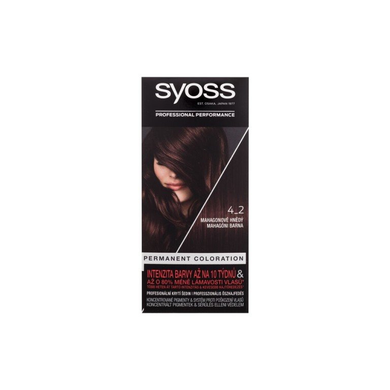 Syoss Permanent Coloration 50Ml For Woman (Hair Color) 4-2 Mahogany Brown Syoss Permanent Coloration 50Ml For Woman (Hair Color) 4-2 Mahogany Brown