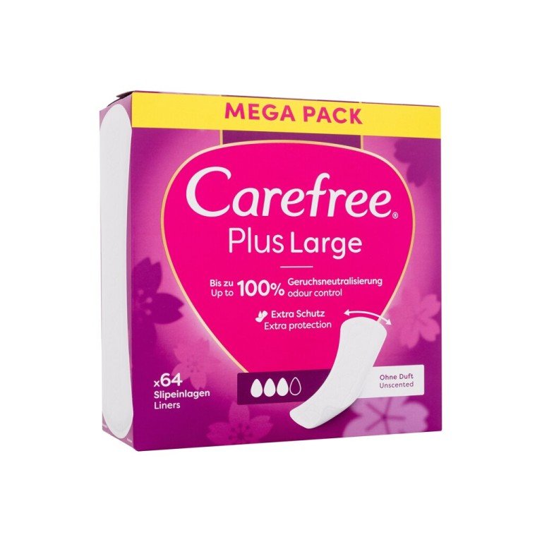 Carefree Plus  Unscented    64Pc For Woman (Pantyliner) Large