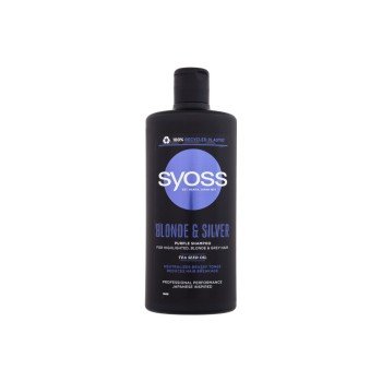 Syoss Blonde & Silver Purple Shampoo 440Ml  For Woman  (Shampoo)  