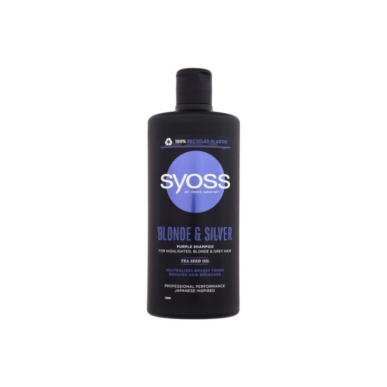 Syoss Blonde & Silver Purple Shampoo 440Ml  For Woman  (Shampoo)  