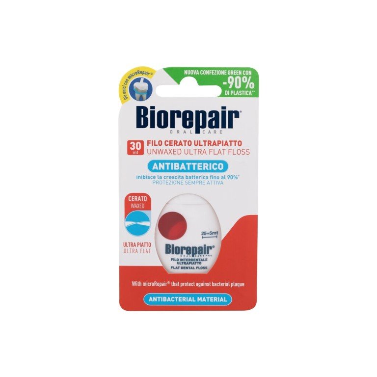 Biorepair Antibacterial 1Pc Unisex (Dental Floss) Unwaxed Ultra Flat Floss Biorepair Antibacterial 1Pc Unisex (Dental Floss) Unwaxed Ultra Flat Floss