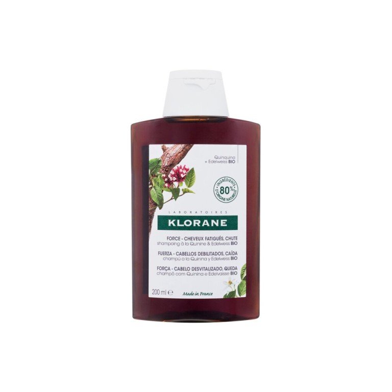 Klorane Organic Quinine & Edelweiss Strength - Thinning Hair, Loss  200Ml    For Woman (Shampoo)