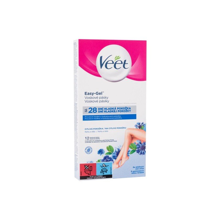 Veet Easy-Gel Wax Strips Body And Legs 12Pc Sensitive Skin For Woman (Depilatory Product) Veet Easy-Gel Wax Strips Body And Legs 12Pc Sensitive Skin For Woman (Depilatory Product)